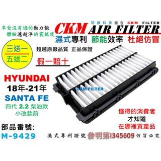 【CKM】現代 HYUNDAI SANTA FE 山土匪 四代 18年-21年 引擎濾網 空氣濾網 空氣濾芯 超越 原廠