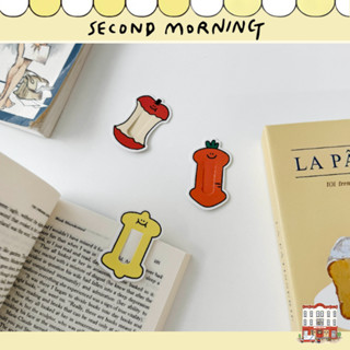🌈Alpaca韓國文創 | second morning *聯名款* 書籤 書夾 檸檬 蘋果 胡蘿蔔