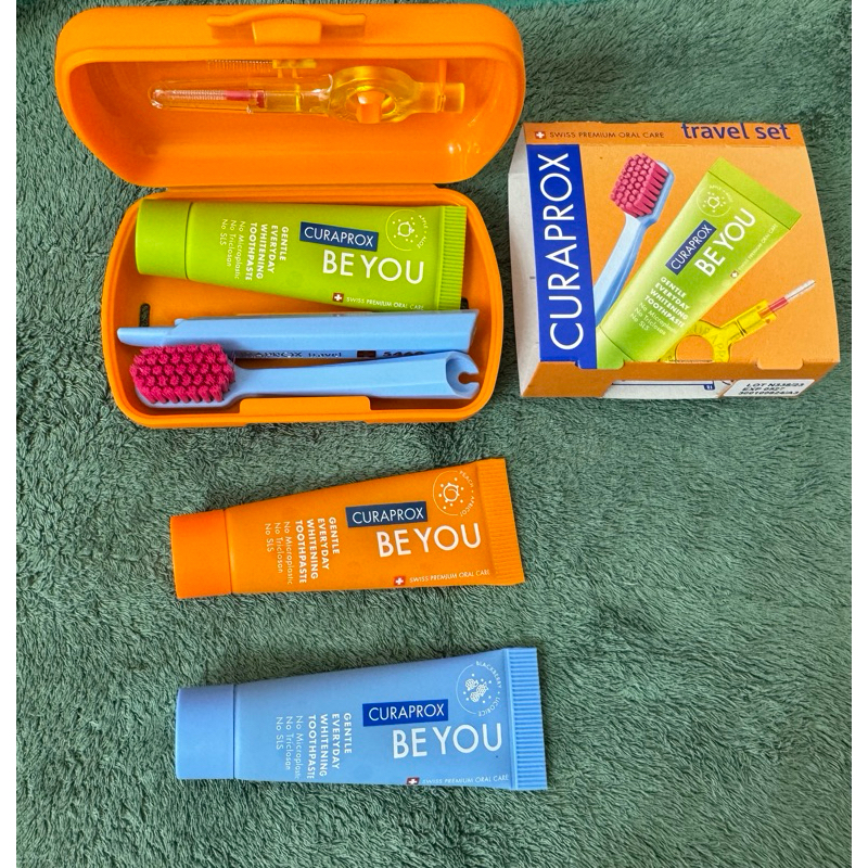 （優惠套組）橘色繽紛旅行組外加2條同品牌小牙膏（瑞士製造）