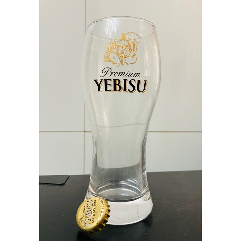 惠比壽 YEBISU 福神 啤酒杯 370mL 日本製