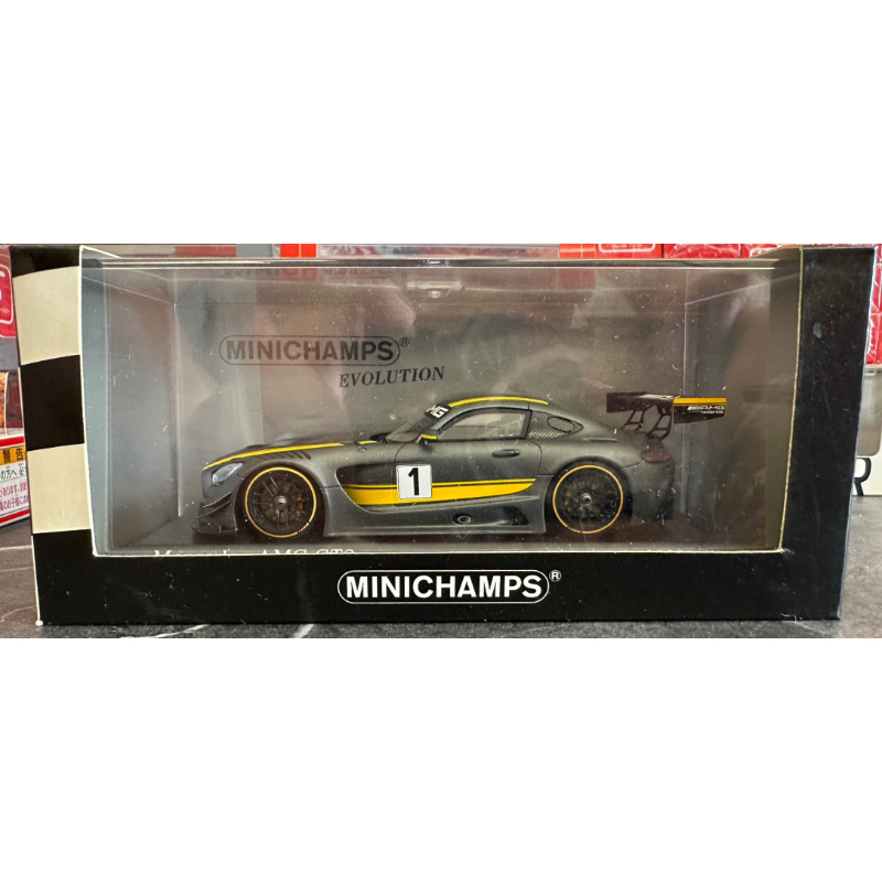 Minichamps x Tarmac Works 1:43 Mercedes Benz 賓士 AMG GT3 模型 灰