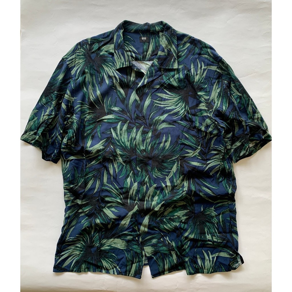 UNIQLO 印花 開領 襯衫 花襯衫