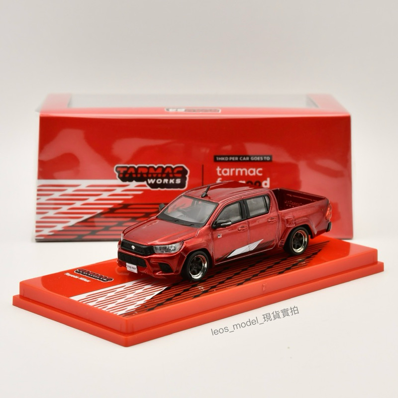 【台南現貨】全新 1/64 Tarmac Toyota Hilux Red 模型車 里歐模玩