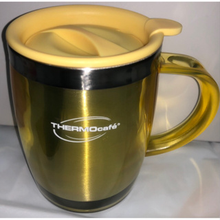THERMO cafe 凱菲 不鏽鋼 SUS304保溫杯 黃色 容量350ml 全新品