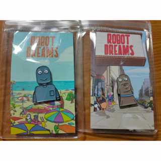 【電影滿週年限定特賣】【全新正版周邊】再見機器人 Robot Dreams 狗狗 機器人 官方正版海報 徽章 日文場刊