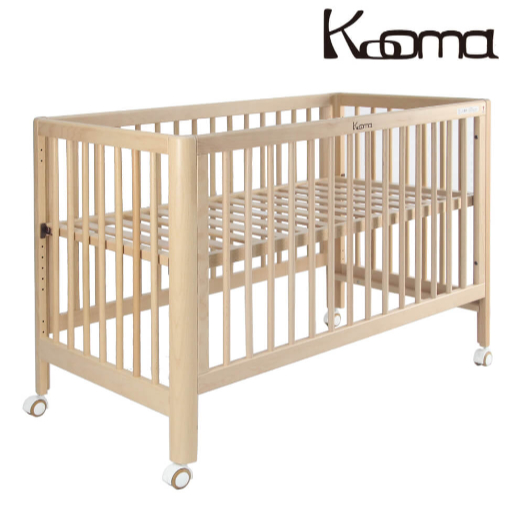 🔥免運🔥 KOOMA 歐式櫸木嬰兒中床 ( 含 / 不含 床墊) 嬰兒床 床邊床 安撫床 嬰兒中床 公司貨