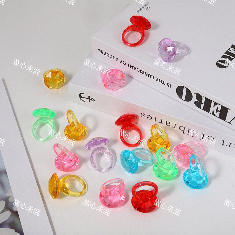 兒童戒指💍 不可調戒指  透明戒指 仿水晶戒指
