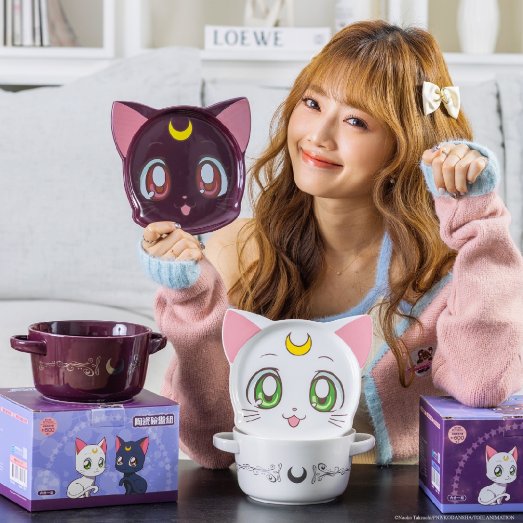 7-11 超商 美少女戰士 Crystal 陶瓷碗盤組 白色款 阿提密斯 亞迪密斯 Artemis 泡麵碗 盤子 陶瓷碗