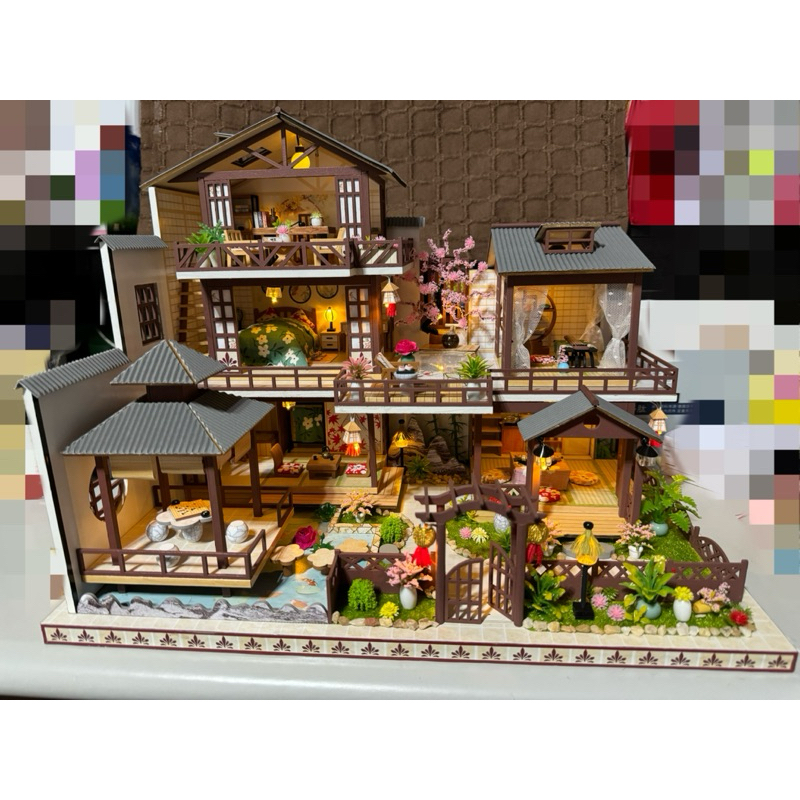 森之庭 新款古風建築模型DIY小屋木質手工拼裝大别墅玩具創意禮物袖珍小屋