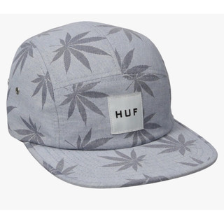 HUF - PLANTLIFE VOLLEY淺藍 大麻葉 BOX LOGO 五分割 五片帽-單速車 滑板