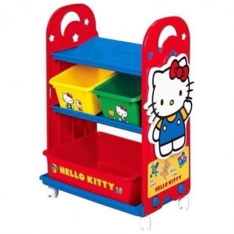 小花花日本精品♥ Hello Kitty 米奇 萬用多功能三層收納櫃/玩具收納 鞋架12023400