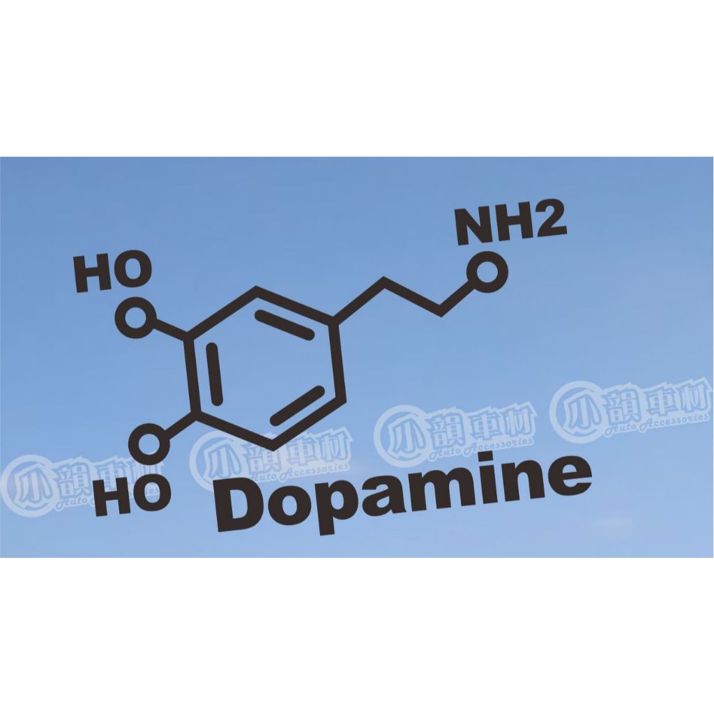 【小韻車材】多巴胺分子 Dopamine 汽車改裝 摩托車 機車 電動車 電腦 裝飾貼 防水貼紙 車貼