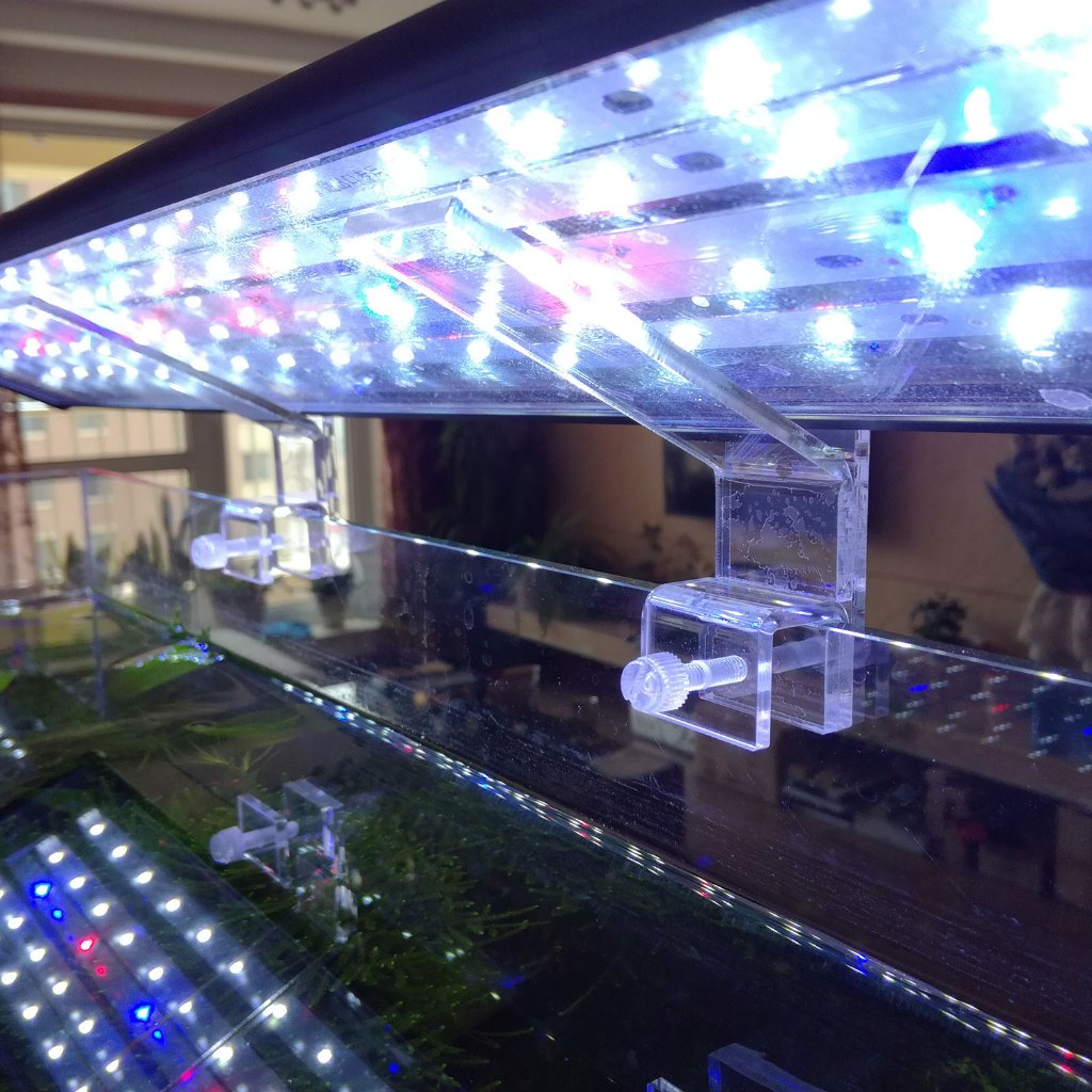 9.9上新#亞克力魚缸亞克力透明海水缸LED側邊燈架水草水路缸噴淋噴頭支架