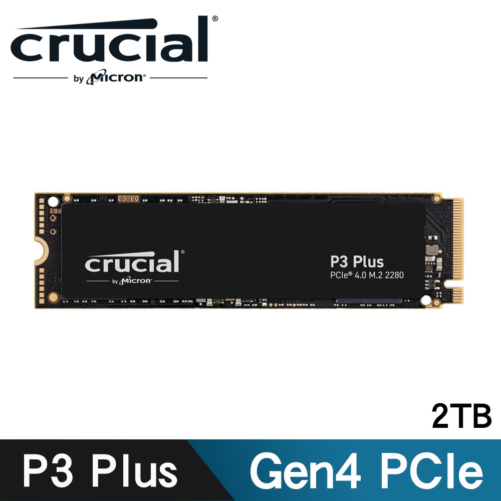 美光 Micron Crucial【P3 Plus】2TB M.2 2280 PCIe SSD 固態硬碟