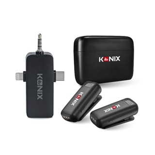 【KONIX】G2 多功能無線麥克風- 充電盒組 三合一領夾式直播麥克風 手機藍牙麥克風 具監聽功能