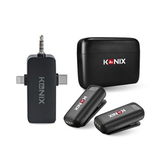 【KONIX】G2 多功能無線麥克風- 充電盒組 三合一領夾式直播麥克風 手機藍芽麥克風 具監聽功能