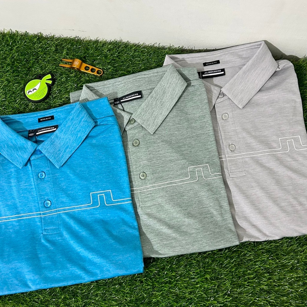 J.Lindeberg🌞Clay 男條紋LOGO高爾夫短袖polo衫 (3色)