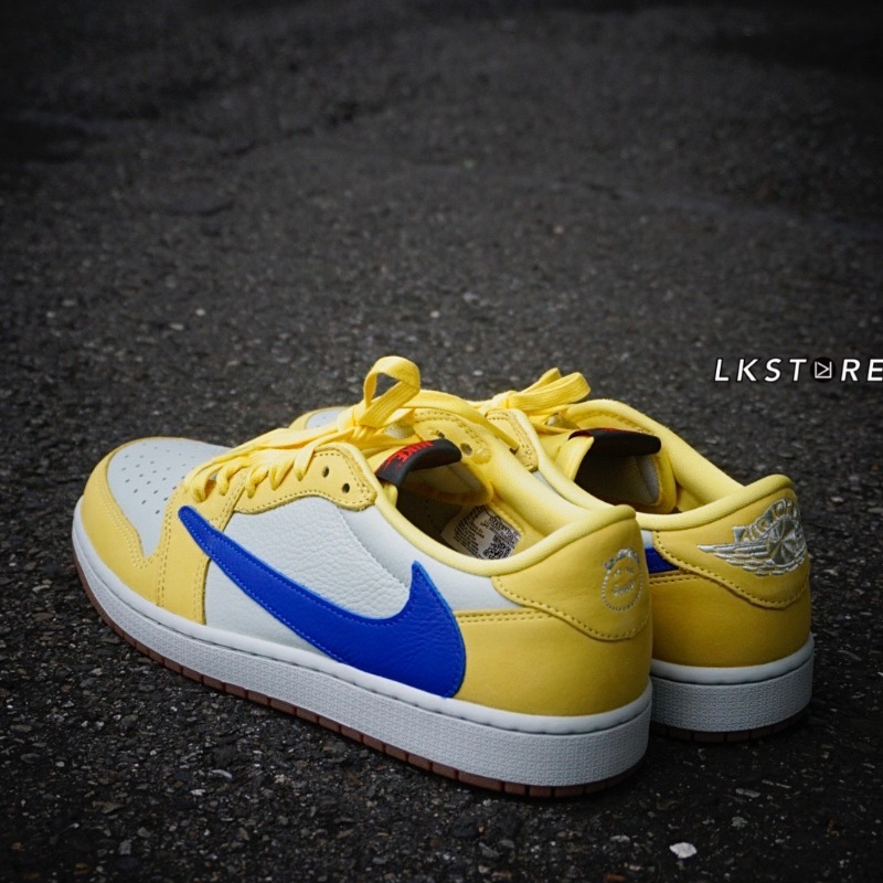 {LKSTORE} Travis Scott x Air Jordan 1 Low Canary DZ4137-700