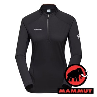 【MAMMUT 長毛象】Aenergy女半門襟長袖衣『黑』1016-01320 戶外 露營 登山 健行 休閒 長袖 上衣