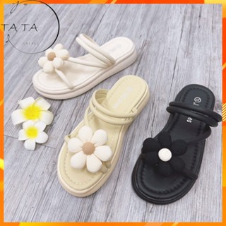 TATA【現貨➕預購】可愛度爆表💯立體小花🌼 春夏外出必備涼拖鞋 厚底涼鞋 兩穿式厚底拖鞋 外出露趾涼拖鞋