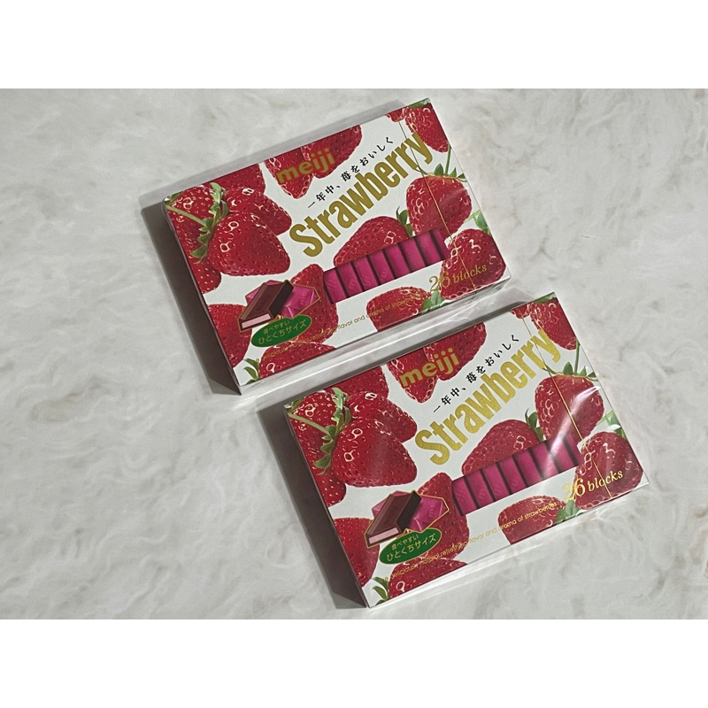 🌻現貨供應🌻 meiji 明治 薄片草莓夾餡巧克力盒裝 26枚