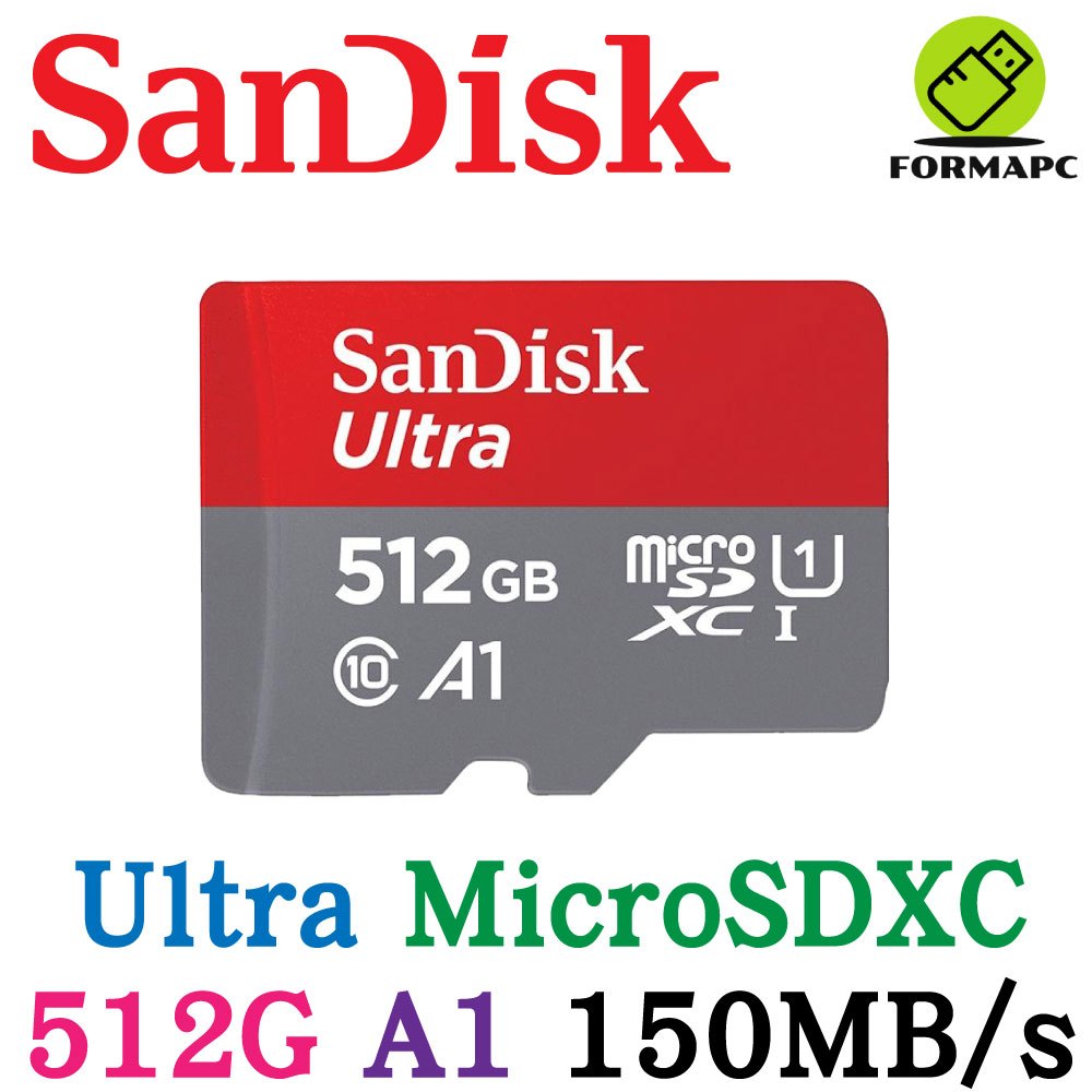 SanDisk Ultra MicroSDXC microSD 512G 512GB A1 TF 150MB 高速記憶卡