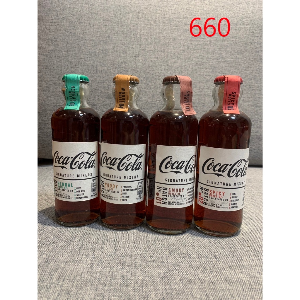 [可口可樂CoCaCola] 英國🇬🇧 可樂復古造型瓶 一套四支滿瓶