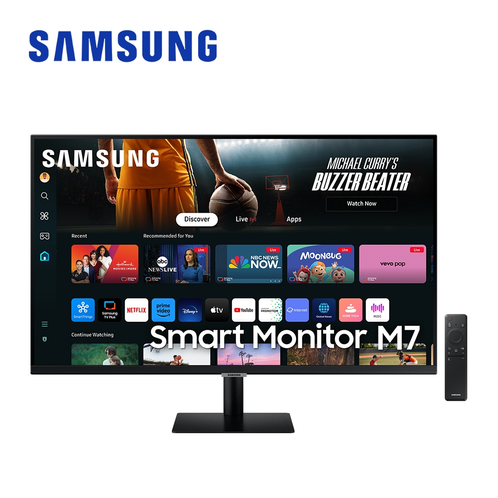 SAMSUNG 32吋M7 (2024) 智慧聯網顯示器 黑色 S32DM702UC 電腦螢幕【新品預購】