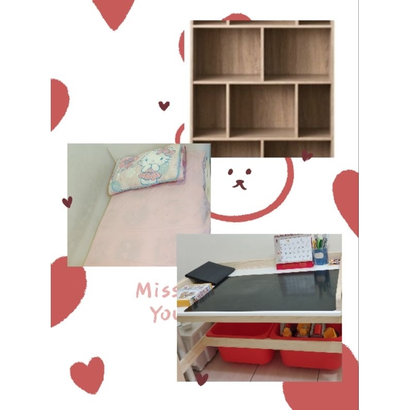 IKEA兒童成長延伸床(含床墊)/IKEA成長型書桌/特力屋米勒6層書櫃(詳描述)