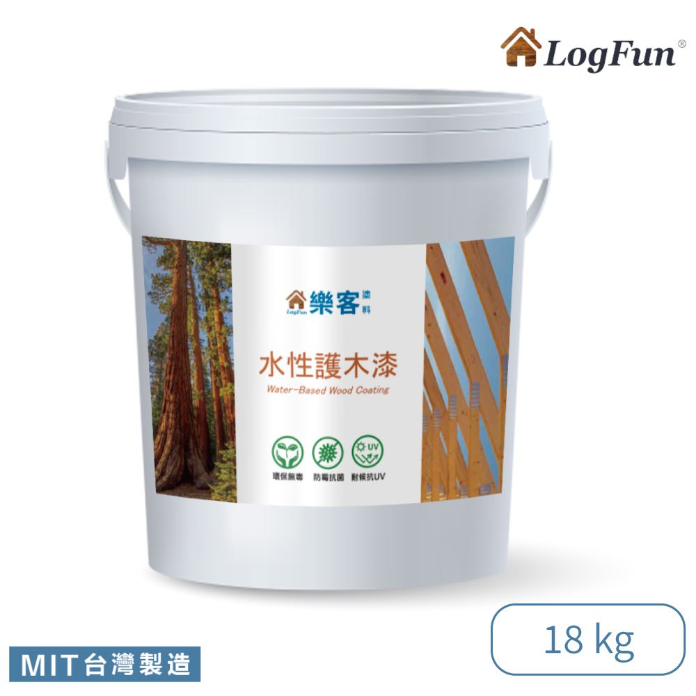 【樂客】耐侯防霉水性護木漆 - 木器漆 18kg 限宅配離島請洽客服，恕無法退貨