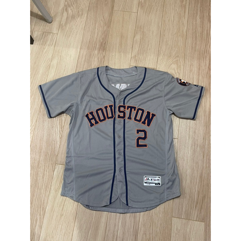 MLB 大聨盟 Houston 休士頓 2號Bregman Majestic Jersey球衣 棒球衫 size:44