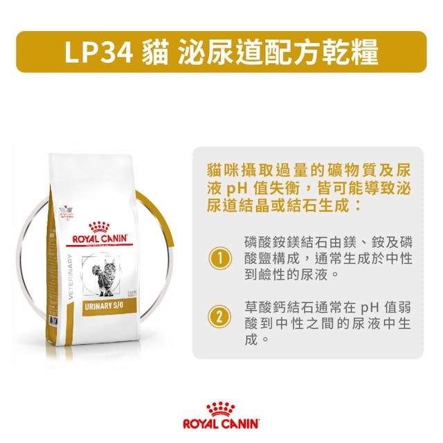 處方飼料&gt;&gt;ROYAL CANIN皇家 LP34-泌尿道配方貓飼料 7KG