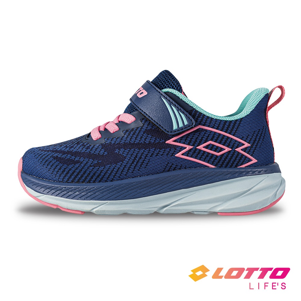 【LOTTO 義大利】童鞋 LT-MAX超速跑輕量極避震跑鞋(藍/桃粉-LT4AKR5957)19~23CM