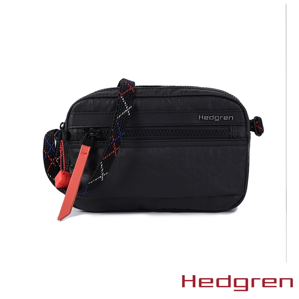 Hedgren INNER CITY系列 RFID防盜 迷你輕巧 側背包 摺紋黑II