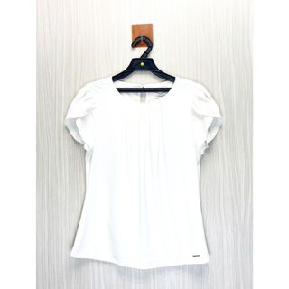 全新 Calvin Klein CK 專櫃 白色層次荷葉袖造型上衣 (編號24525134