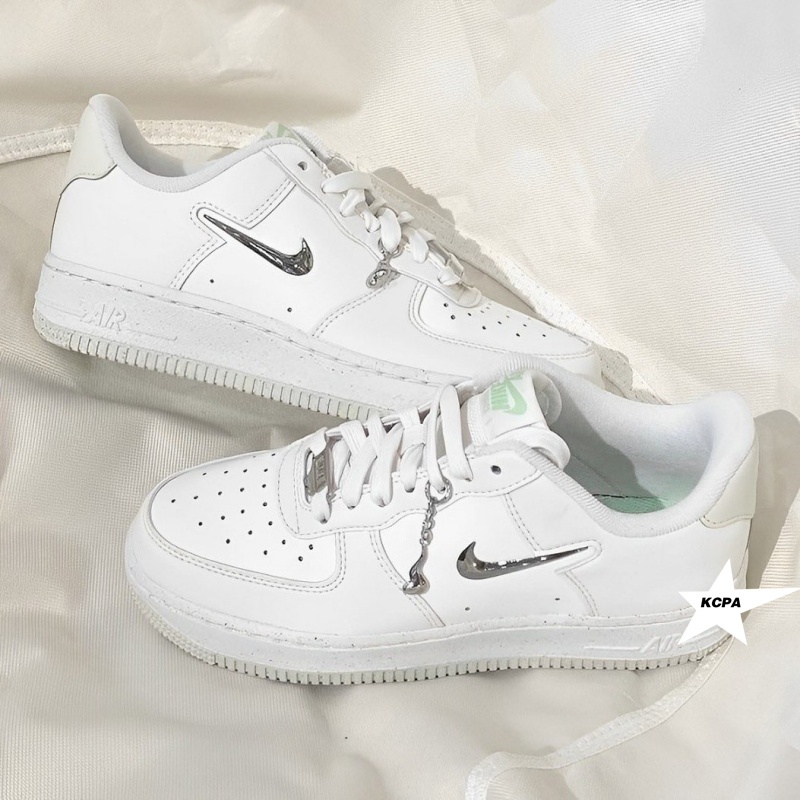 KCPA 🇰🇷 Nike Air Force 1 Low  AF1 全白 金屬小勾 液態銀 休閒鞋 FN8540-100