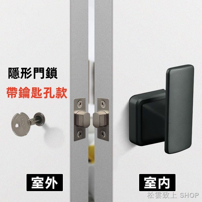 極簡隱形門鎖 暗門鎖 帶鑰匙 室內把手鎖 背景墻門鎖 單面 黑色暗鎖 隱藏門把手 隱藏式門鎖 暗門把手 室內門鎖 房門鎖