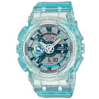 【CASIO】GMA系列 虛擬透視藍綠色雙顯運動女錶 GMA-S110VW-2A 臺灣卡西歐公司貨 保固一年