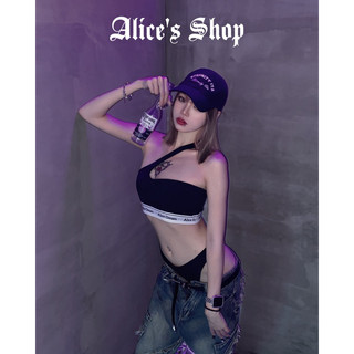 🩶Alice’s Shop🩶品牌自訂🖤Alice Dream辣妹斜肩運動背心