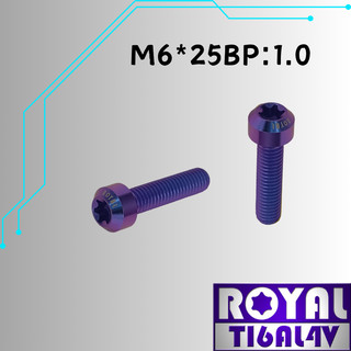 【瘋螺絲】ROYAL 鈦合金螺絲★ M6*25B P:1.0 錐形螺絲★ 64鈦/正鈦/鈦合金螺絲★出貨附發票★幻彩藍