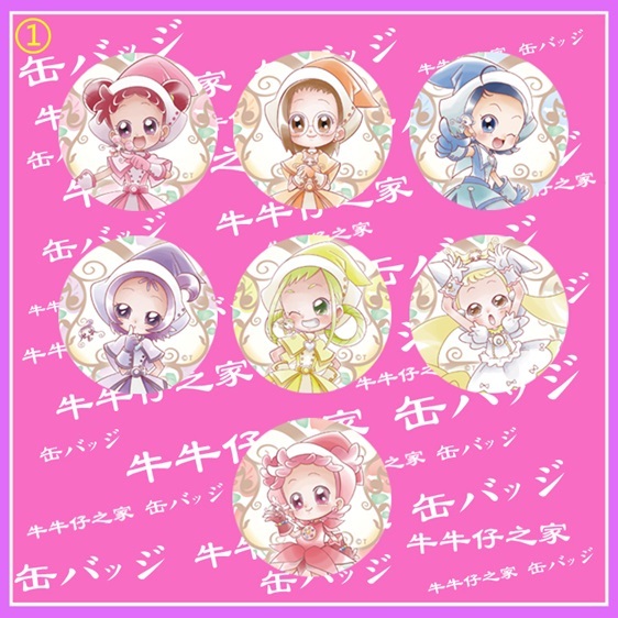 小魔女DoReMi 胸章 徽章 勳章 春風DoReMi 藤原羽月 妹尾愛子 瀨川音符 飛鳥桃子 小花 春風泡泡 動漫