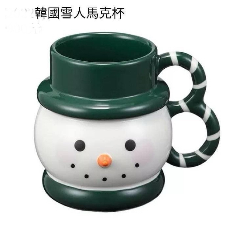 星巴克Starbucks韓國雪人馬克杯聖誕禮物