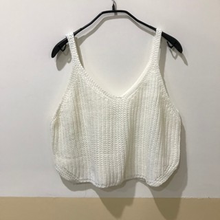全新轉賣~LULUS 質感可愛吊帶細肩針織外罩背心