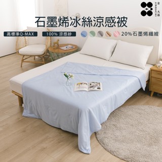 【金大器】石墨烯冰絲涼感被-冰峰藍 150x200cm 冰冰被 涼被 冰舒被 冰科技冰感絲涼被 可機洗 臺灣製