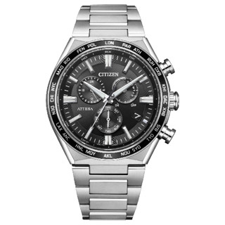 CITIZEN星辰 CB5966-69E Gents 碼錶計時鈦金屬光動能潮流腕錶 銀 41.1mm