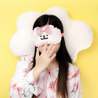 ʟᴇᴛᴀᴏꜱᴛᴏʀᴇ🛒【預購】線條小狗Maltese原創毛絨眼罩｜卡通 睡眠 遮光 夏天 可愛 午睡罩 裝飾 閨蜜