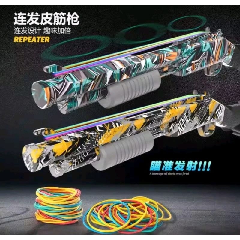 阿G 橡皮筋槍 高速連發皮筋槍加特林格林機 槍來福槍 左輪手槍  兒童 玩具 童玩 戶外遊戲 露營