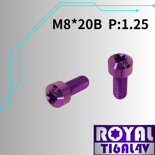 【瘋螺絲】ROYAL 鈦合金螺絲★ M8*20B P:1.25 錐形螺絲★64鈦/鈦合金螺絲★ 出貨附發票 ★皇家紫