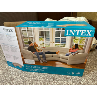 二手僅使用半天【INTEX】超大充氣L型沙發椅 充氣沙發 懶人椅 懶骨頭 沙發