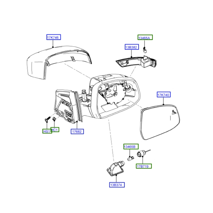 【JT福特原廠】FOCUS MK3 MK3.5 2013-2019年2月前 正廠 電動後視鏡 後視鏡 後照鏡總成